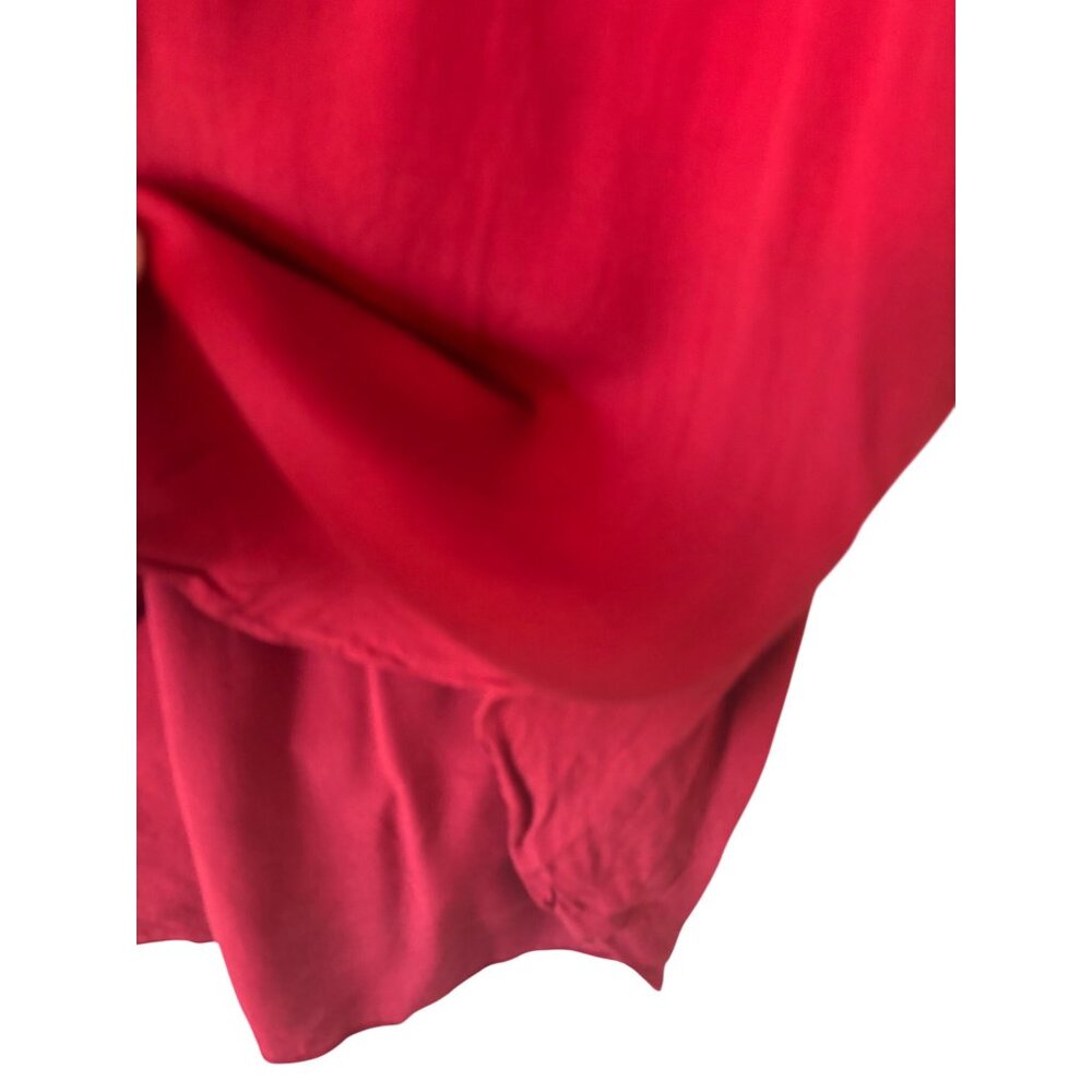 Madewell Bicoastal Tunic Dress Crimson Red Womens Oversized Relaxed Style M - Picture 9 of 9